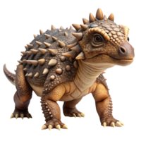 A small dinosaur with spikes on its head png