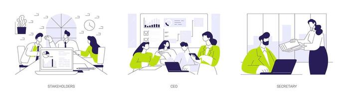 Board of directors abstract concept illustrations. vector