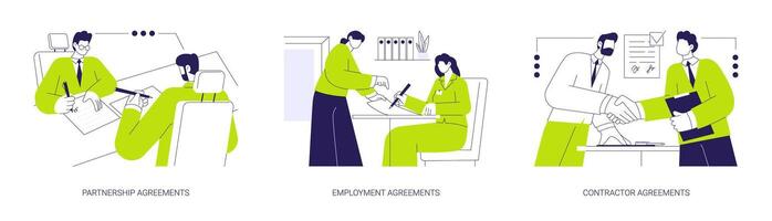 Company documentation abstract concept illustrations. vector