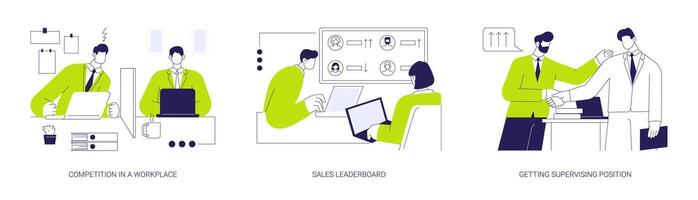 Career promotion abstract concept illustrations. vector