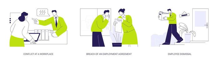 Career problems abstract concept illustrations. vector