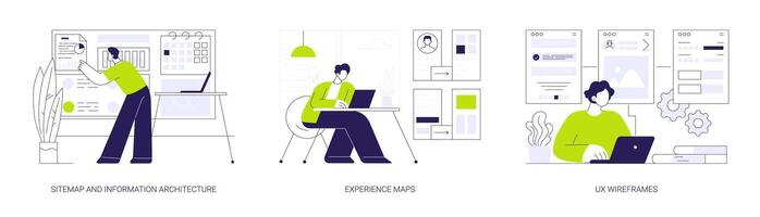 UX Design abstract concept illustrations. vector