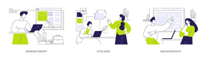 UI design abstract concept illustrations. vector