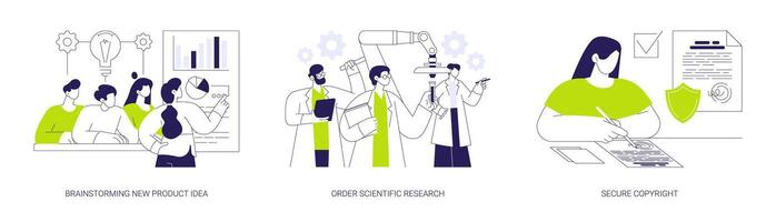 Launching new product abstract concept illustrations. vector
