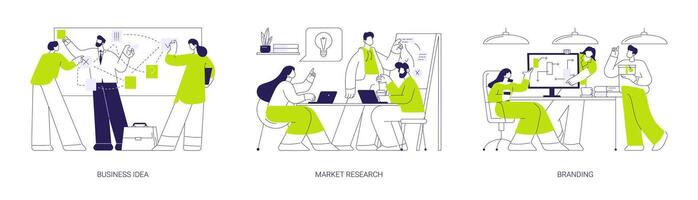 Startup launch abstract concept illustrations. vector