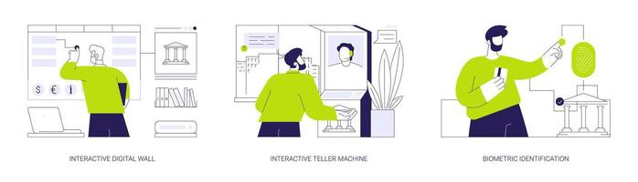 Banking technologies abstract concept illustrations. vector