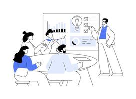 Add idea presentation isolated cartoon illustrations. vector