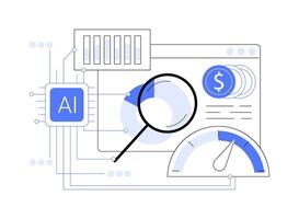 AI-Enhanced Sales Analytics abstract concept illustration. vector