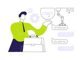Virtual Assistant abstract concept illustration. vector