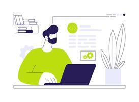 Software developer abstract concept illustration. vector
