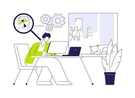 Software tester abstract concept illustration. vector