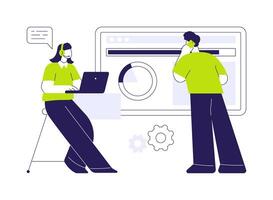 Installation assistance abstract concept illustration. vector