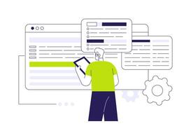 Software audit abstract concept illustration. vector