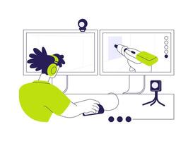 Computer games abstract concept illustration. vector