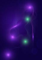 Neon purple and blue tones, wave patterns. Futuristic, Technology abstract background. vector