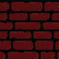 Seamless pixel background with brick. vector