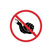 prohibited and dangerous signs. conch danger. it is forbidden to bring conch vector