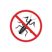 prohibited and dangerous signs. mantis danger. it is forbidden to bring mantis vector