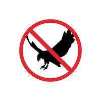 prohibited and dangerous signs. buzzards danger. it is forbidden to bring buzzards vector