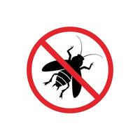 prohibited and dangerous signs. cockroach danger. it is forbidden to bring cockroach vector