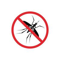 prohibited and dangerous signs. mosquito danger. it is forbidden to bring mosquito vector