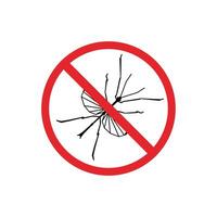 prohibited and dangerous signs. tick insects danger. it is forbidden to bring tick insects vector