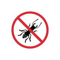 prohibited and dangerous signs. termite danger. it is forbidden to bring termite vector