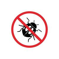 prohibited and dangerous signs. ladybug danger. it is forbidden to bring ladybug vector