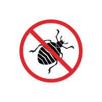 prohibited and dangerous signs. bed bug danger. it is forbidden to bring bed bug vector