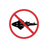 prohibited and dangerous signs. stingrays danger. it is forbidden to bring stingrays vector