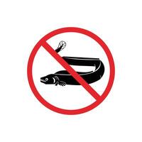 prohibited and dangerous signs. moray danger. it is forbidden to bring moray vector