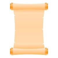 Ancient Paper Scroll Message. Broken Paper Scroll Element. Medieval Paper Scroll. vector