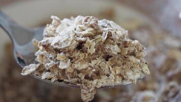 Delicious oatmeal preparation for a healthy breakfast option video