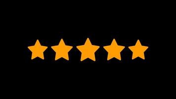 Smooth and modern fivestar rating motion graphic with seamless animation. Ideal for reviews, feedback, rankings, and digital evaluations. video