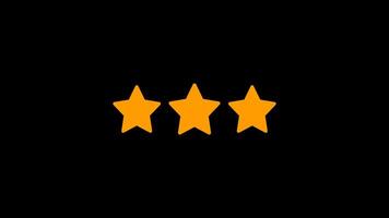 Elegant and minimalist threestar rating motion graphic with smooth transitions. Perfect for reviews, ratings, feedback, and evaluation visuals. video