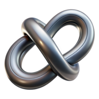 Interlocking Metal Forms Abstract 3D Render png