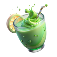 Refreshing Green Smoothie with Lime png
