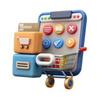 Online Shopping App Interface Design Mobile Cart UI Elements png