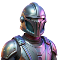 Futuristic Armored Warrior Sci-Fi Helmet and Combat Gear png