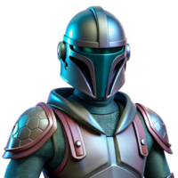Futuristic Warrior Iridescent Armor Helmet png