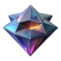 Cosmic Gem A 3D Render of a Galactic Crystal png