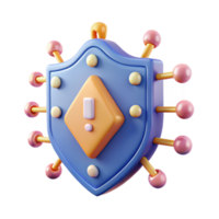 Alert System Security Shield with Warning Indicator png