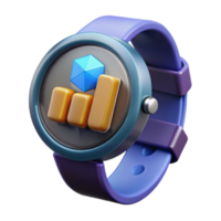 Smartwatch App Data Visualization, 3D Charting, Performance Tracking png