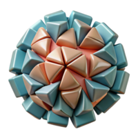 Abstract 3D Geometric Sphere Interlocking Triangular and Cubic Shapes png