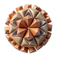 Abstract Geometric Sphere 3D Render of Interlocking Polygons png
