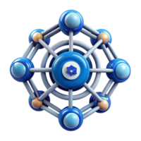 Network Structure Interconnected Nodes and Central Hub png
