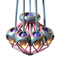 Abstract 3D Render Illuminated Geometric Sculpture png