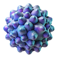 Microscopic Cellular Structure 3D Model of a Complex Biological Unit png