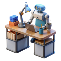 Robot at Work Automation in the Modern Office png