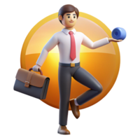 Businessman Balancing Act Work, Life, and Future Success png